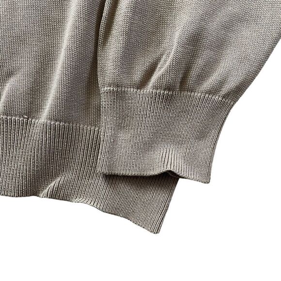 PENDLETON V-neck sweater Tan Men's Medium Silk / Cotton Blend - Picture 5 of 6